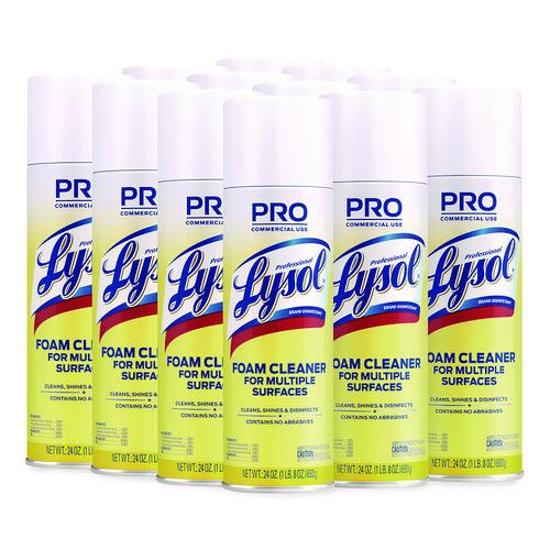 Image of Professional LYSOL® Brand 36241-02775 Disinfectant Foam Cleaner, 24 Oz Aerosol Spray, 12/carton