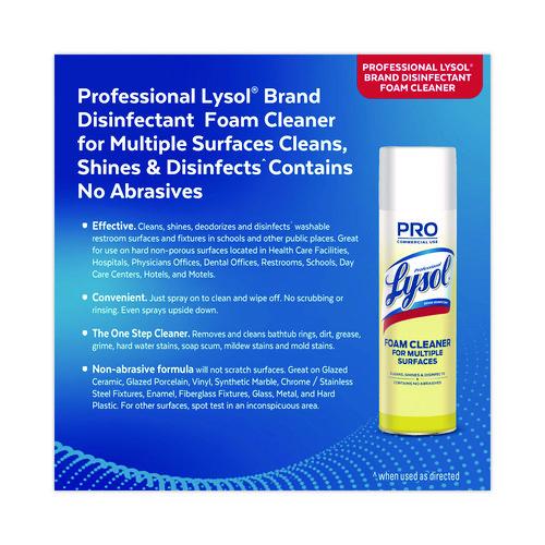 Image of Professional LYSOL® Brand 36241-02775 Disinfectant Foam Cleaner, 24 Oz Aerosol Spray, 12/carton