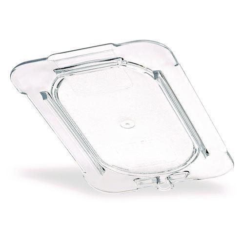 Image of Carlisle 10336U07 StorPlus Polycarbonate Flat Universal Lid, 4.31 x 6.88 x 0.44, Clear, Plastic