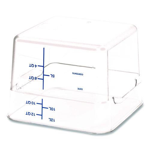 Image of Carlisle 1195407 Squares Polycarbonate Food Storage Container, 12 qt, 11.13 x 11.13 x 8.25, Clear, Plastic