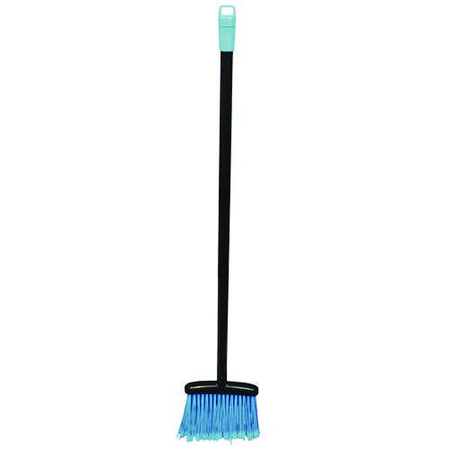 Image of Impact® T0015-01 Lobby Dust Pan Broom, 36.86" Length, Black/Blue, 12/Carton