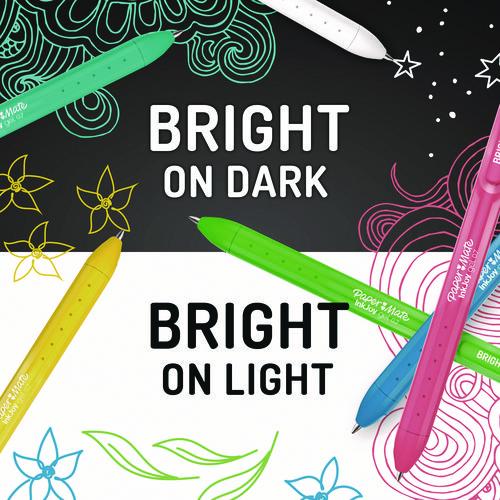 Image of Paper Mate® 2173765 InkJoy Gel Bright Gel Pen, Retractable, Medium 0.7 mm, Assorted Ink and Barrel Colors, 6/Pack