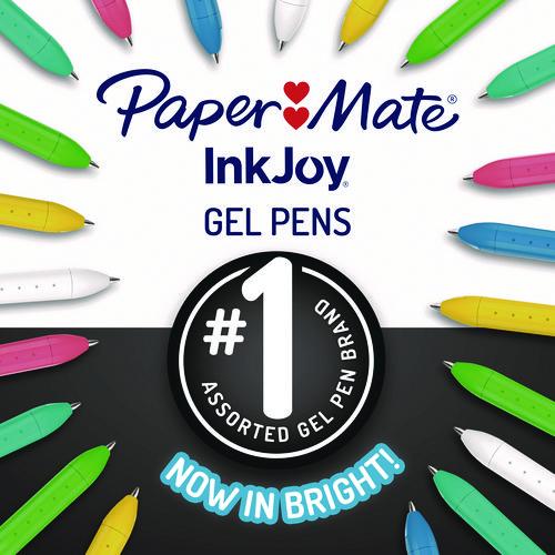 Image of Paper Mate® 2173765 InkJoy Gel Bright Gel Pen, Retractable, Medium 0.7 mm, Assorted Ink and Barrel Colors, 6/Pack
