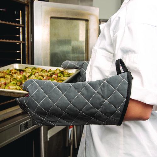 Image of San Jamar® 800FG17-BK Bestguard Oven Mitt, 17", WebGuard Plus Fabric, Black, Pair
