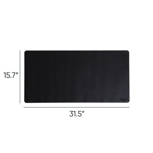 Image of Smead Vegan Leather Desk Pads, 31.5 x 15.7, Charcoal