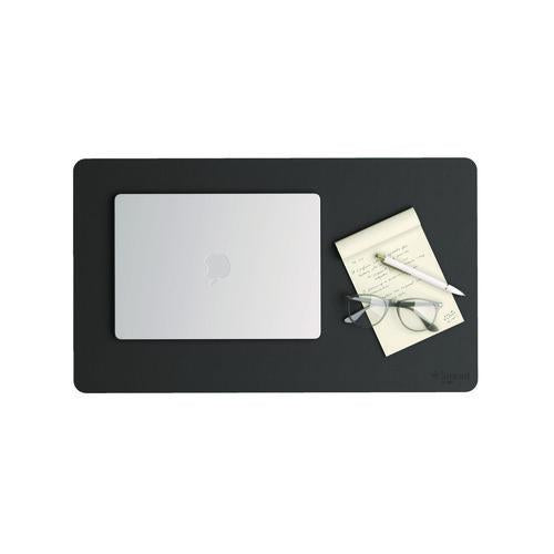 Image of Smead Vegan Leather Desk Pads, 23.6 x 13.7, Charcoal