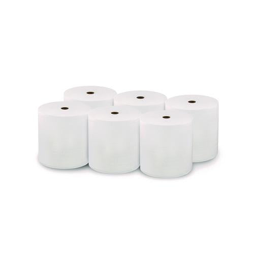 Image of LoCor® 46902 Hard Wound Roll Towel. 1-Ply, 7" x 1,000 ft, White, 6 Rolls/Carton