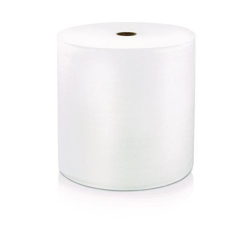 Image of LoCor® 46902 Hard Wound Roll Towel. 1-Ply, 7" x 1,000 ft, White, 6 Rolls/Carton