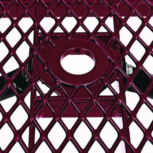 Image of Global Industrial® 277153RD Expanded Steel Picnic Table, Rectangular, 96 x 62 x 29.5, Red Top, Red Base/Legs