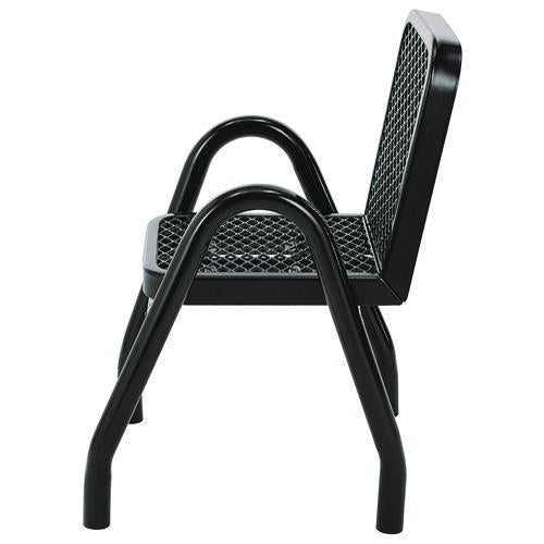 Image of Global Industrial® 348122BK Outdoor Dining Set, Round, 36" dia x 29"h, Black Top, Black Base/Legs