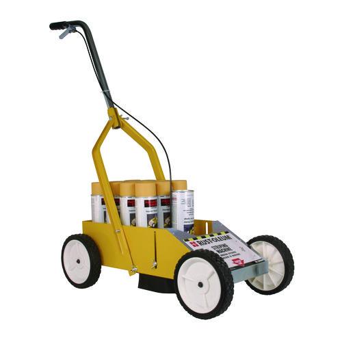 Image of Rust-Oleum® 2395000CT Professional Striping Machine, Accommodates Up to 13 Standard Inverted Striping Paint Spray Cans, Yellow
