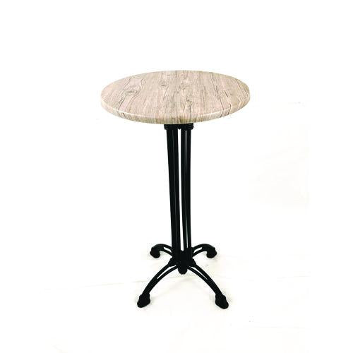 Image of JMC Furniture 106P24R7 Topalit Tables, Round, 24" dia x 44"h, Washington Pine Top, Black Iron Base/Legs