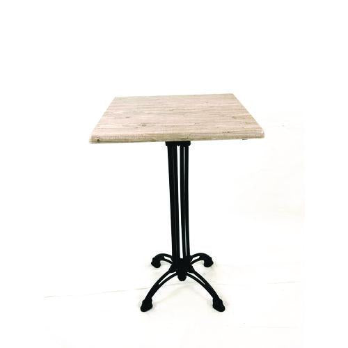 Image of JMC Furniture 106P32327 Topalit Tables, Square, 32 x 32 x 44, Washington Pine Top, Black Iron Base/Legs
