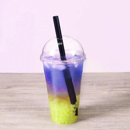 Image of Karat® C9060S BLACK Boba Straws, 9", Plastic, Black, 1,600/Carton