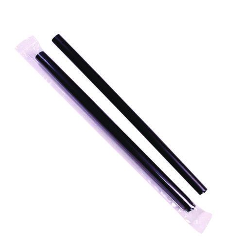 Image of Karat® C9060S BLACK Boba Straws, 9", Plastic, Black, 1,600/Carton