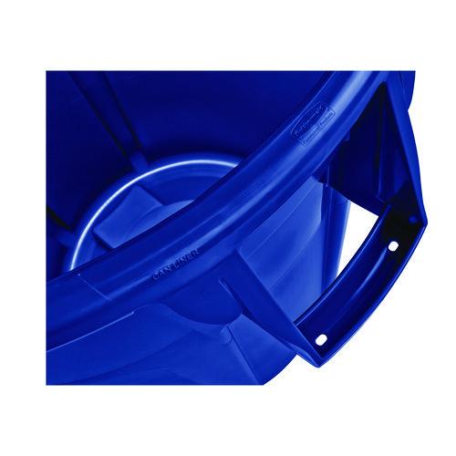 Image of Rubbermaid® Commercial FG263200BLUE Vented Round Brute Container, 32 gal, Plastic, Blue