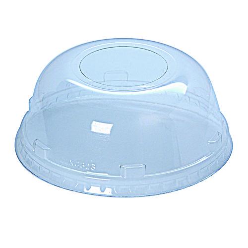 Image of Fabri-Kal® 000000000009508066 Kal-Clear/Nexclear Drink Cup Lids, Squat Dome Lid with 1.75" Hole, Fits 32 oz Cold Cups, Plastic, Clear, 500/Carton