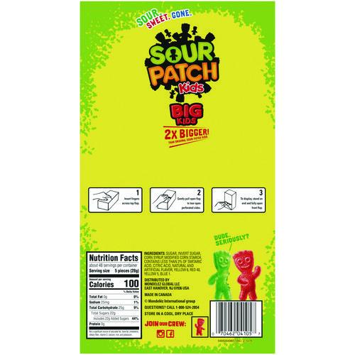 Image of Sour Patch Kids® 00 70462 43147 00 Fruit Flavored Candy, Grab-and-Go, 240 Pieces/Box