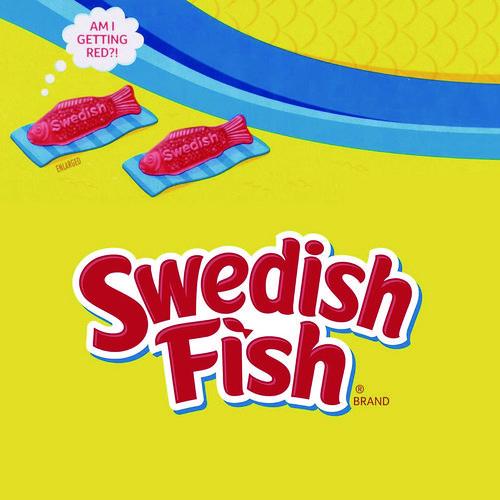 Image of Swedish Fish® 00 70462 43146 00 Grab-and-Go Candy Snacks In Reception Box, 240 Pieces/Box