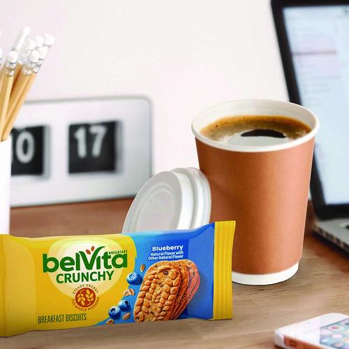 Image of Nabisco® 00 44000 02908 00 belVita Breakfast Biscuits, 1.76 oz Pack, Blueberry, 8 Packs/Box, 8 Boxes/Carton