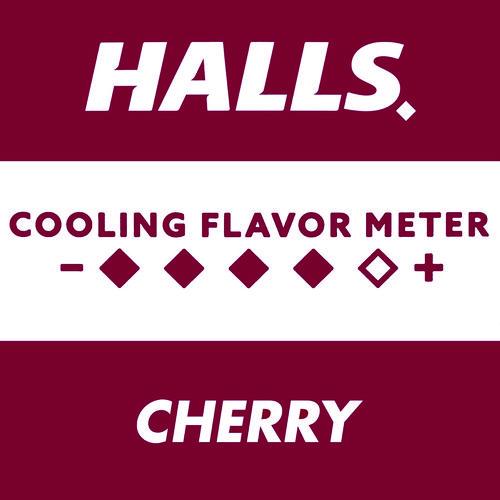 Image of HALLS 03 12546 62182 00 Triple Action Cough Drops, Cherry, 30/Bag, 12 Bags/Box