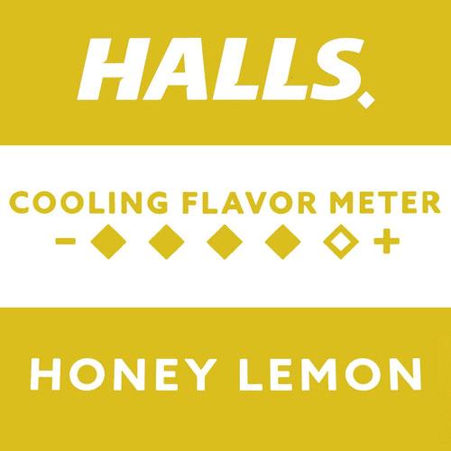 Image of HALLS 03 12546 62183 00 Triple Action Cough Drops, Honey-Lemon, 30/Bag, 12 Bags/Box