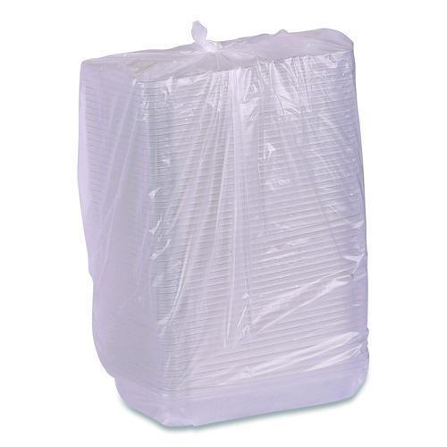 Image of Eco-Products® EP-SCRC24LID WorldView RPET Rectangular Lids, 5.84 x 8.76 x 1.37, Clear, Plastic, 50/Pack, 8 Packs/Carton