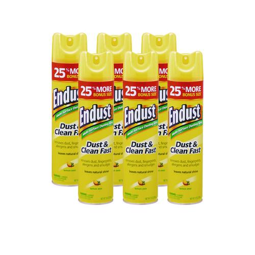 Image of Diversey CB508171 Endust Multi-Surface Dusting And Cleaning Spray, Lemon Zest, 12.5 Oz Aerosol Spray, 6/carton