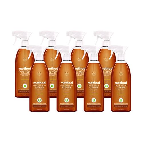 Image of Method® MTH01182CT Daily Wood Cleaner, 28 Oz Spray Bottle, 8/carton