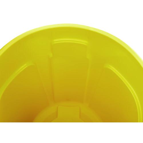 Image of Rubbermaid® Commercial FG262000YEL Vented Round Brute Container, 20 gal, Plastic, Yellow