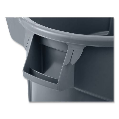 Image of Rubbermaid® Commercial 2131929 Vented Wheeled Brute Container, 44 Gal, Plastic, Gray