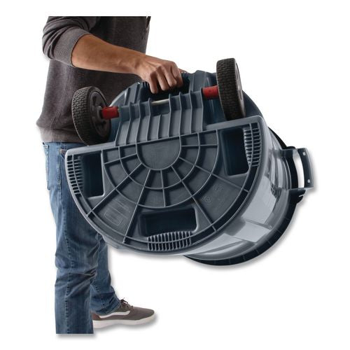 Image of Rubbermaid® Commercial 2131929 Vented Wheeled Brute Container, 44 Gal, Plastic, Gray