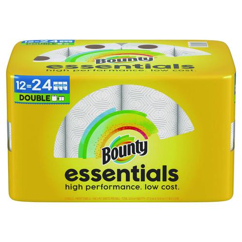 Image of Bounty® 80759229 Essentials Select-A-Size Kitchen Roll Paper Towels, 2-Ply, 108 Sheets/Roll, 12 Rolls/Carton