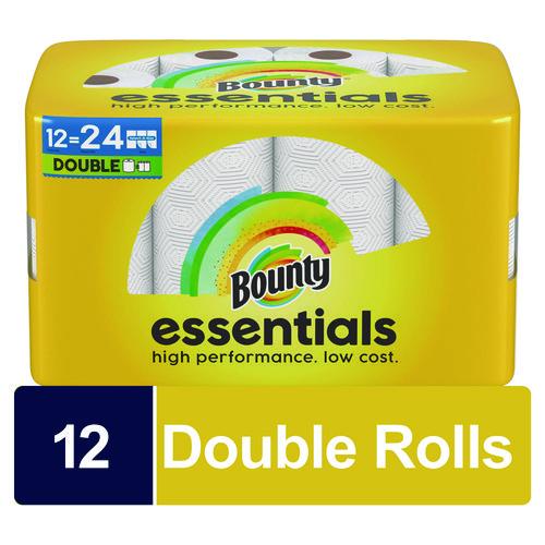 Image of Bounty® 80759229 Essentials Select-A-Size Kitchen Roll Paper Towels, 2-Ply, 108 Sheets/Roll, 12 Rolls/Carton