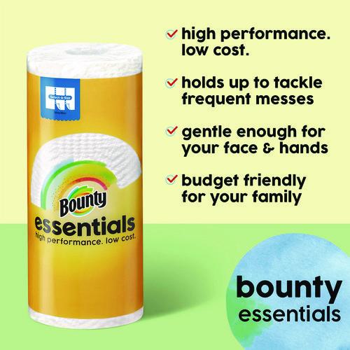 Image of Bounty® 80759229 Essentials Select-A-Size Kitchen Roll Paper Towels, 2-Ply, 108 Sheets/Roll, 12 Rolls/Carton
