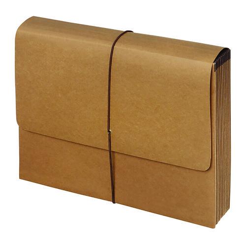 Image of Pendaflex® K-17M-OX Kraft Indexed Expanding File, 12 Sections, Elastic Cord Closure, 1/12-Cut Tabs, Letter Size, Brown