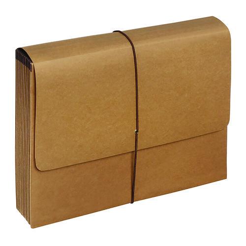 Image of Pendaflex® K-17M-OX Kraft Indexed Expanding File, 12 Sections, Elastic Cord Closure, 1/12-Cut Tabs, Letter Size, Brown