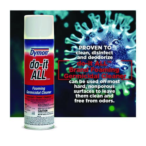 Image of Dymon® 08020 Do-It-All Germicidal Foaming Cleaner, 18 Oz Aerosol Spray, 12/carton