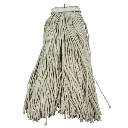 Image of Impact® 12124 Layflat Regular Screw-Type Mop Head, Cotton, 24 Oz, 1" Headband, White