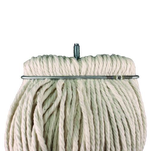 Image of Impact® 12124 Layflat Regular Screw-Type Mop Head, Cotton, 24 Oz, 1" Headband, White