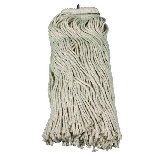 Image of Impact® 12124 Layflat Regular Screw-Type Mop Head, Cotton, 24 Oz, 1" Headband, White