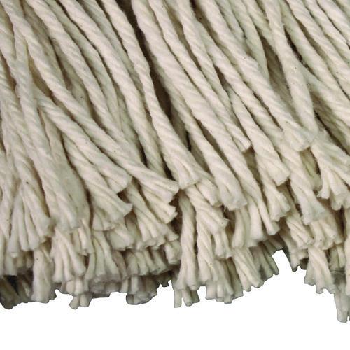 Image of Impact® 12124 Layflat Regular Screw-Type Mop Head, Cotton, 24 Oz, 1" Headband, White