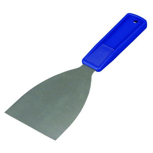 Image of Impact® 3401DZ Putty Knife, 3" Wide, Stainless Steel Blade, Blue Polypropylene Handle