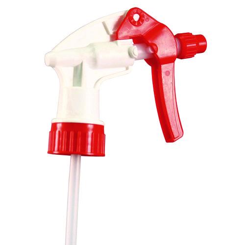 Image of Impact® 590624-91 General Purpose Trigger Sprayer, 9.88" Tube, Fits 32 Oz Bottles, Red/white, 24/carton