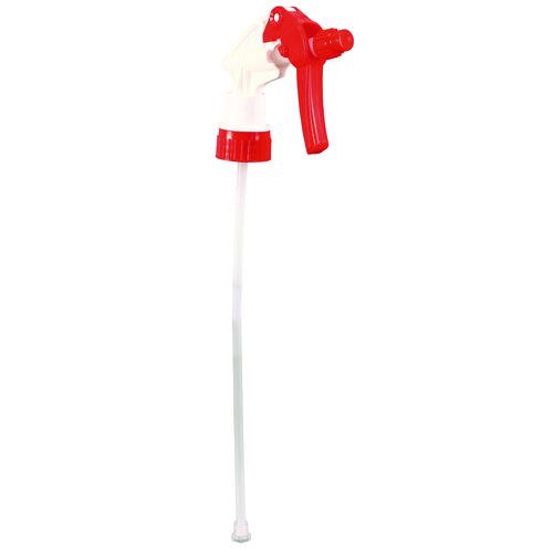 Image of Impact® 590624-91 General Purpose Trigger Sprayer, 9.88" Tube, Fits 32 Oz Bottles, Red/white, 24/carton