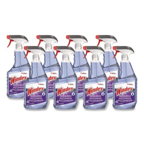 Image of Windex® Non-Ammoniated Glass/multi Surface Cleaner, Fresh Scent, 32 Oz Bottle, 8/carton