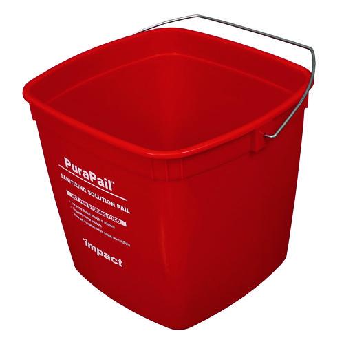 Image of Impact® 5506-6S Purapail Sanitizing Bucket, 6 Qt, Polyethylene, Red