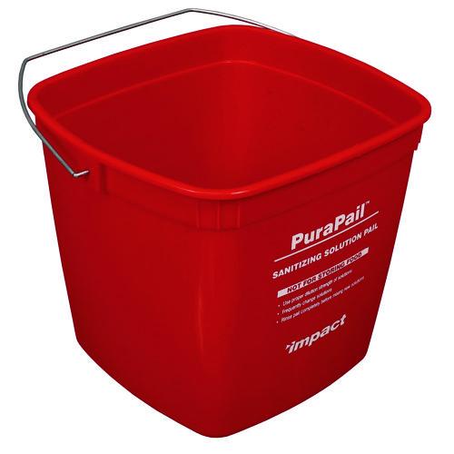 Image of Impact® 5506-6S Purapail Sanitizing Bucket, 6 Qt, Polyethylene, Red