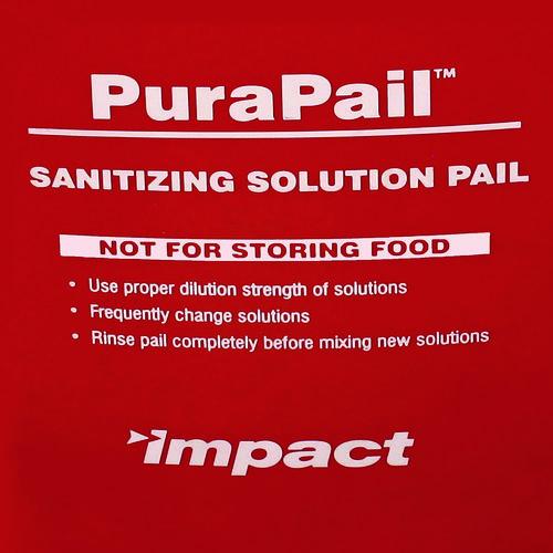 Image of Impact® 5506-6S Purapail Sanitizing Bucket, 6 Qt, Polyethylene, Red