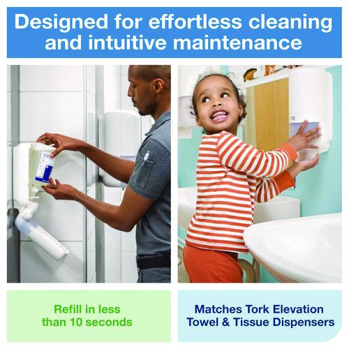 Image of Tork® 571608 Skincare Dispenser with Intuition Sensor, 1 L, 4.4 x 4.5 x 11.5, Black